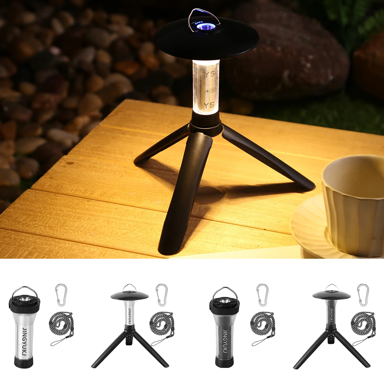 

Светодиодный уличный фонарик 2 в 1, многофункциональная аварийная лампа для маяков, кемпинга, зарядка через USB Type-C, 3 режима