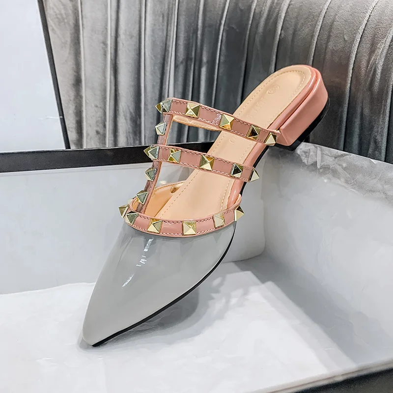 

Sandals woman summer Women's sexy heels luxury woman pumps Thick Black Heels Ladies shoes Slippers Elegant Party designer shoes