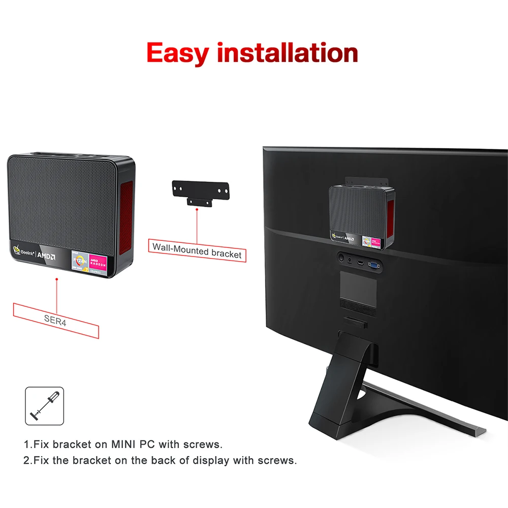 Beelink SER4 Мини ПК Ryzen 7 AMD 4800U 3200U Windows 11 Kingston DDR4 NVME SSD 16 Гб RAM 500 WIFI6 BT5.0 мини игровой