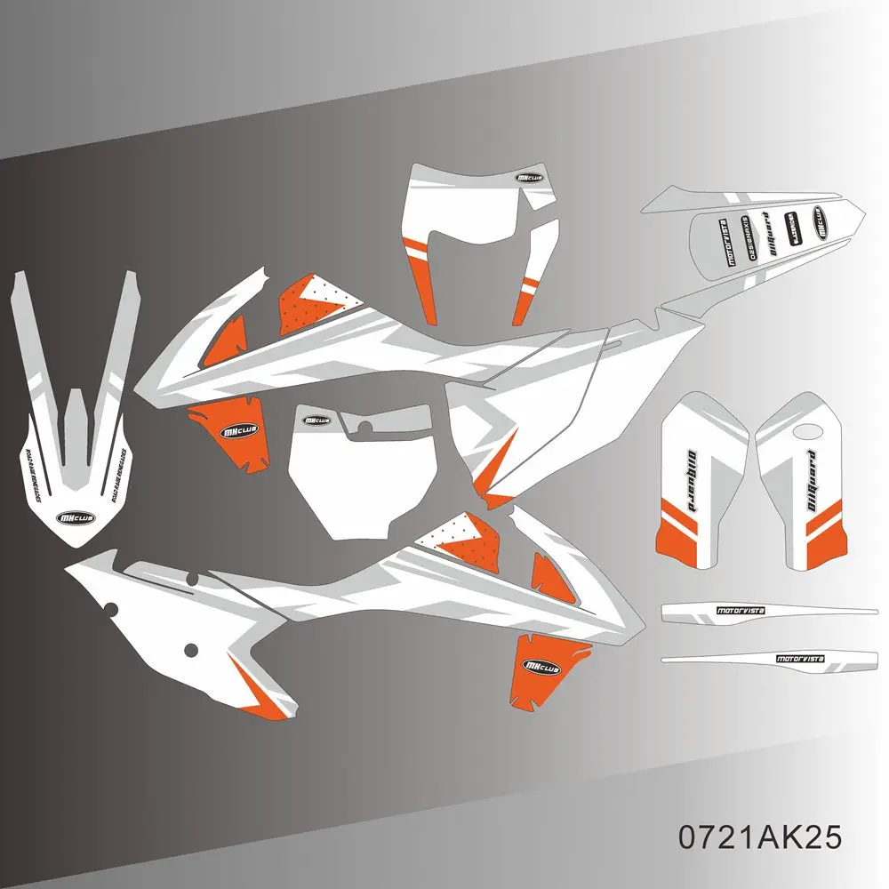

Для KTM 125 250 350 450 500 SX SXF XC XCF 2016 2017 2018 EXC EXCF XCW 2017 2018 2019 графические наклейки фон