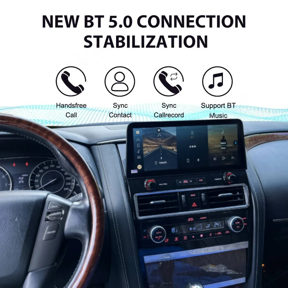 12.3-дюймовый автомобильный радиоприемник для Nissan Armada Patrol Royale SL Y62 QX80 QX56 2010-2023 с Android, CarPlay, 4G, Wi-Fi, GPS, DSP и мультимедийным плеером (art.: 3920dbc5016fa) - 3920dbc5016fa