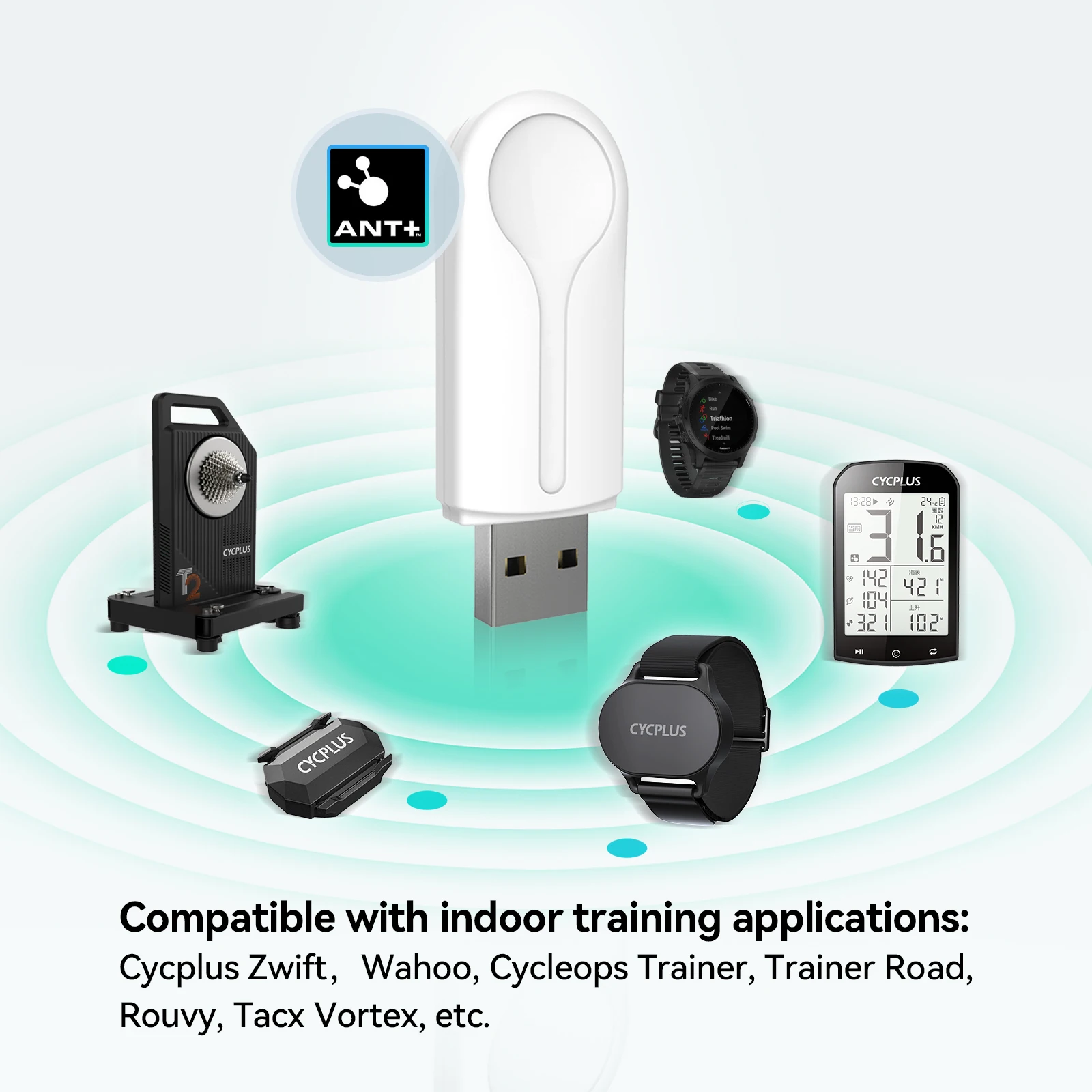 Фото USB-адаптер CYCPLUS ANT+ для обновления велотренажера №4