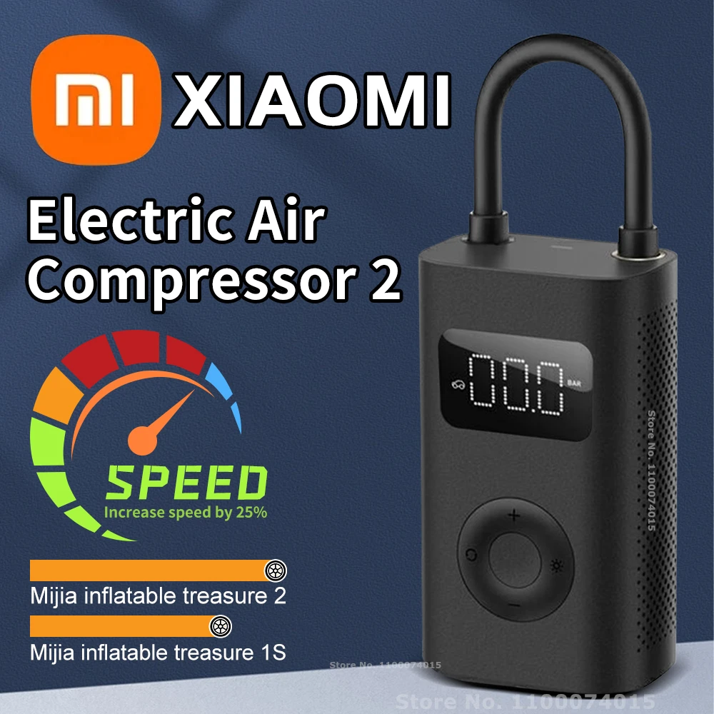 

Xiaomi Mijia Electric Air Pump 2 Portable Air Compressor 2 Tire Sensor Mi Inflatable Treasure 2 For Car Bike Inflator Accessorie