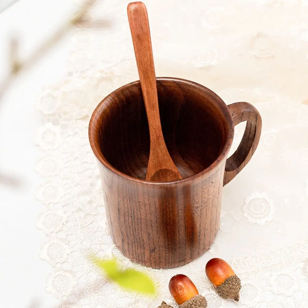

Wooden Big Belly Cups Handmade Natural Spruce Wood Cups Beer Tea Coffee Milk Water Cup Kitchen Bar Drinkware