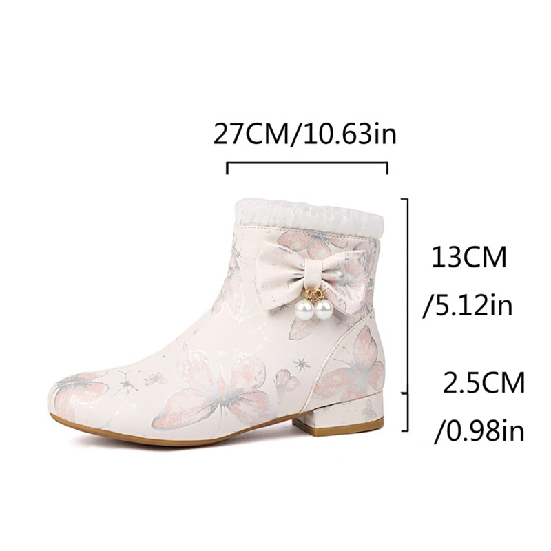 SIMLOVEYO традиционный дизайн вышитые ботильоны круглый носок бант 2 5 см блочный