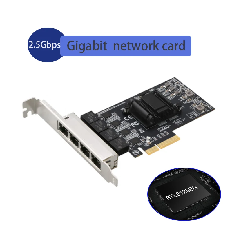 

PCI-E X4 Gigabit Ethernet Network Card RJ45 gaming adaptive 10/100/1000m/2.5Gbps Game PCIE Card for Desktop PC RJ-45 LAN Adapter