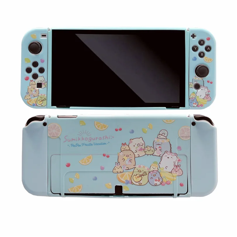 Милый мультяшный чехол Nintendo Switch Oled чехол японский чехол Sumikko Gurashi Anmie чехол переключатель аксессуары мягкий ТПУ синий