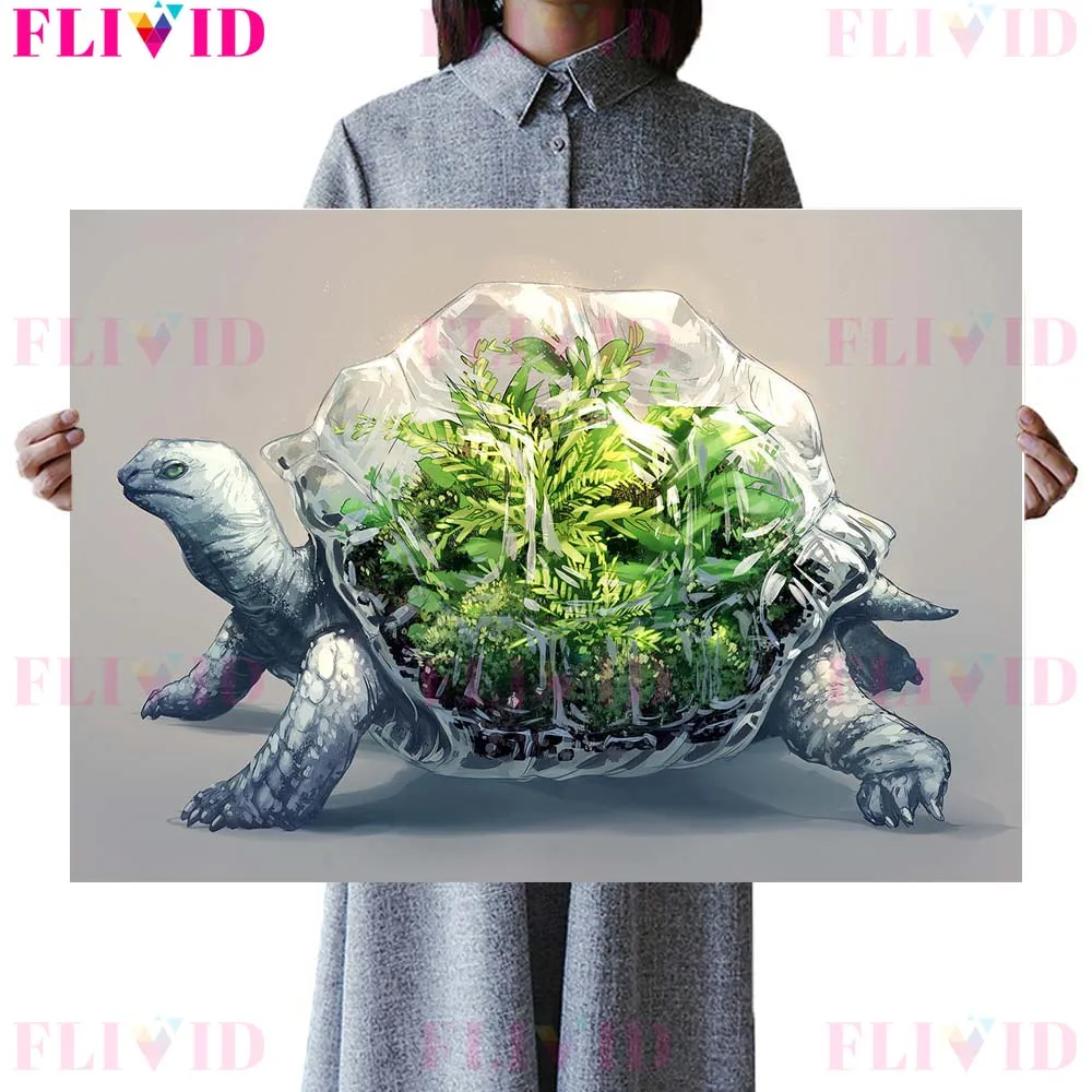 Риф рифа танка Armadillo Hermit Краб таблетка Жук Улитка Черепаха настенная Картина на