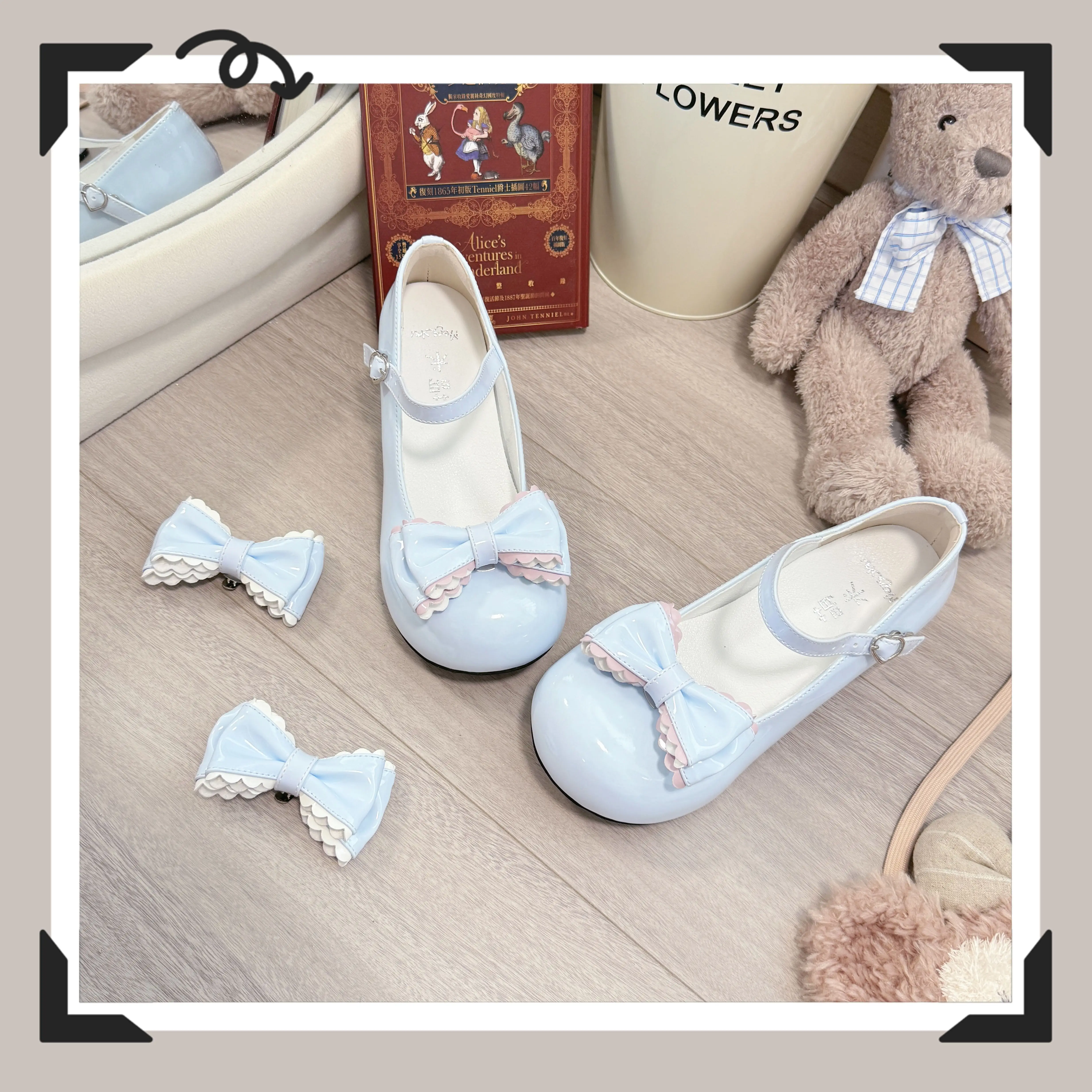 Оригинальные ботинки в стиле &quotЛолита&quot Cos Cheese с надписью Love и бантом