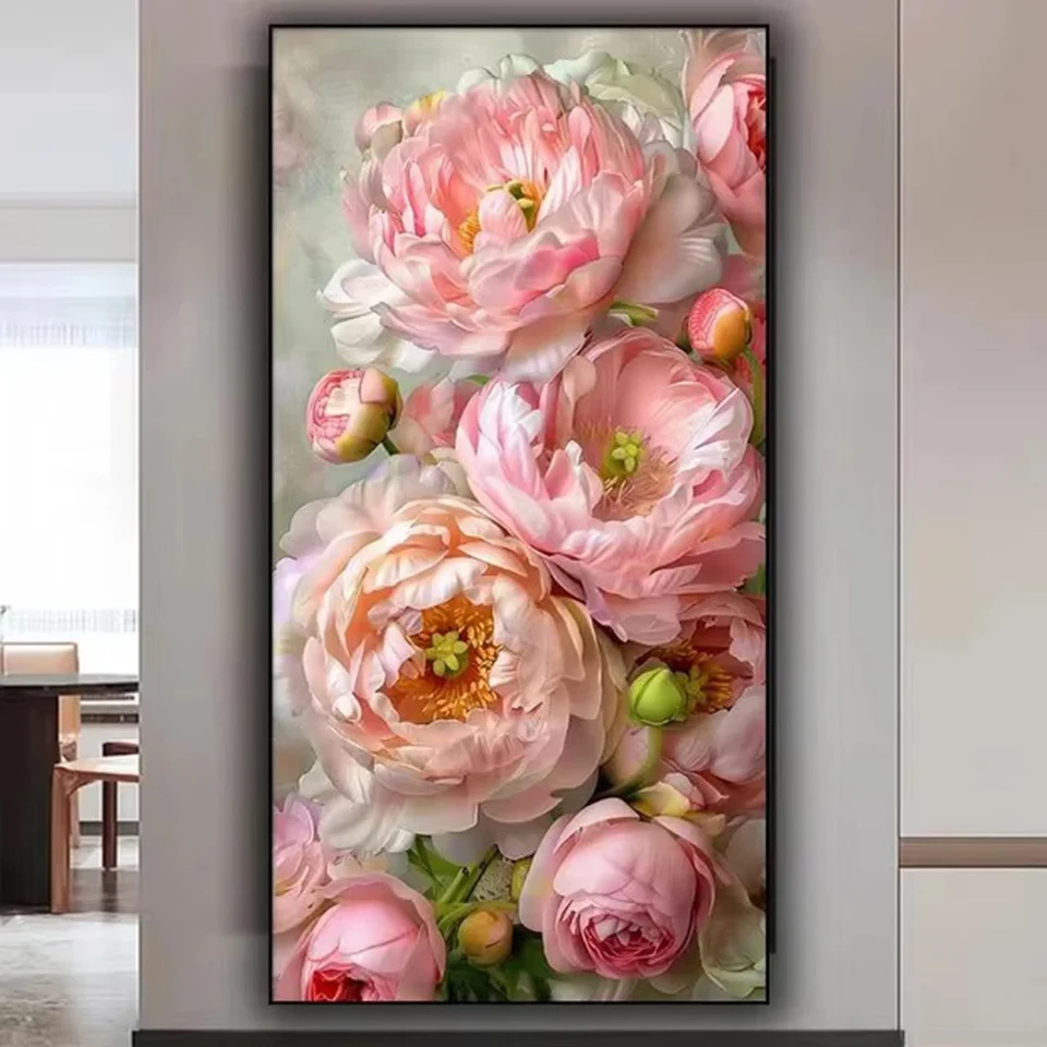 Большие румяна цветы алмазная живопись пион полная квадратная/круглая Алмазная