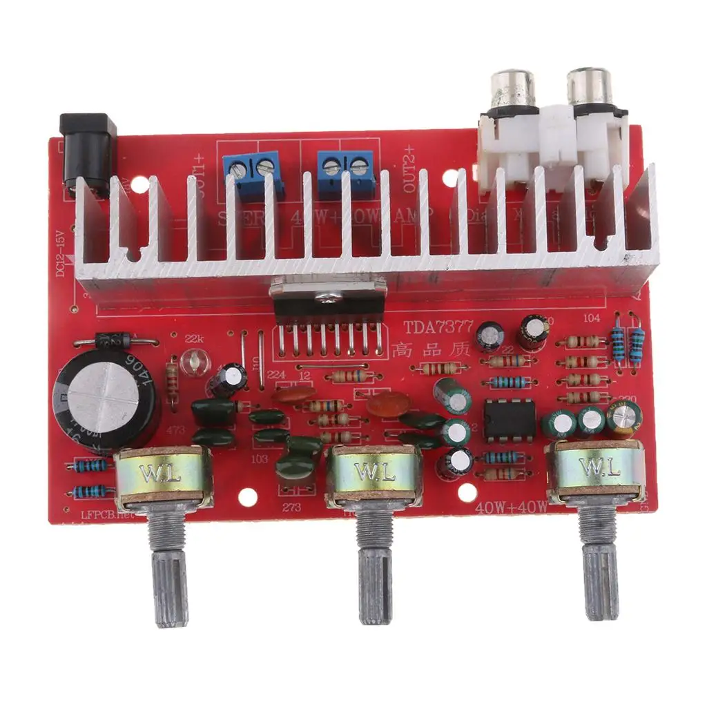 DX-7377 2 0 канальный цифровой мощный аудио стерео усилитель платы DC 12V 80W