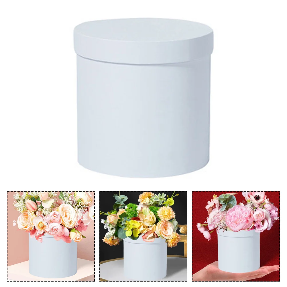 Flower Box Delivery Glamping Gifts Bouquet Paper Box Flower Packaging Boxes Cylindrical Packaging Paper Box Round Planter