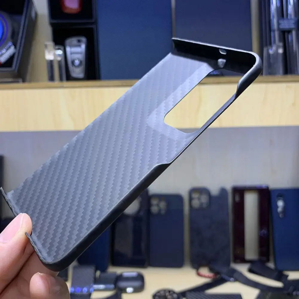 

Original Luxury Real Carbon Fibre Phone For Find N Ultra Thin Shockproof Folding Back Cover N6i0