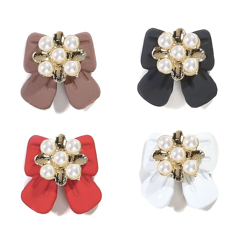 

3d Bowknot Pearl Beads Nail Art Charms Bows Nail Art Jewelry Charms Flatback Nail Charms