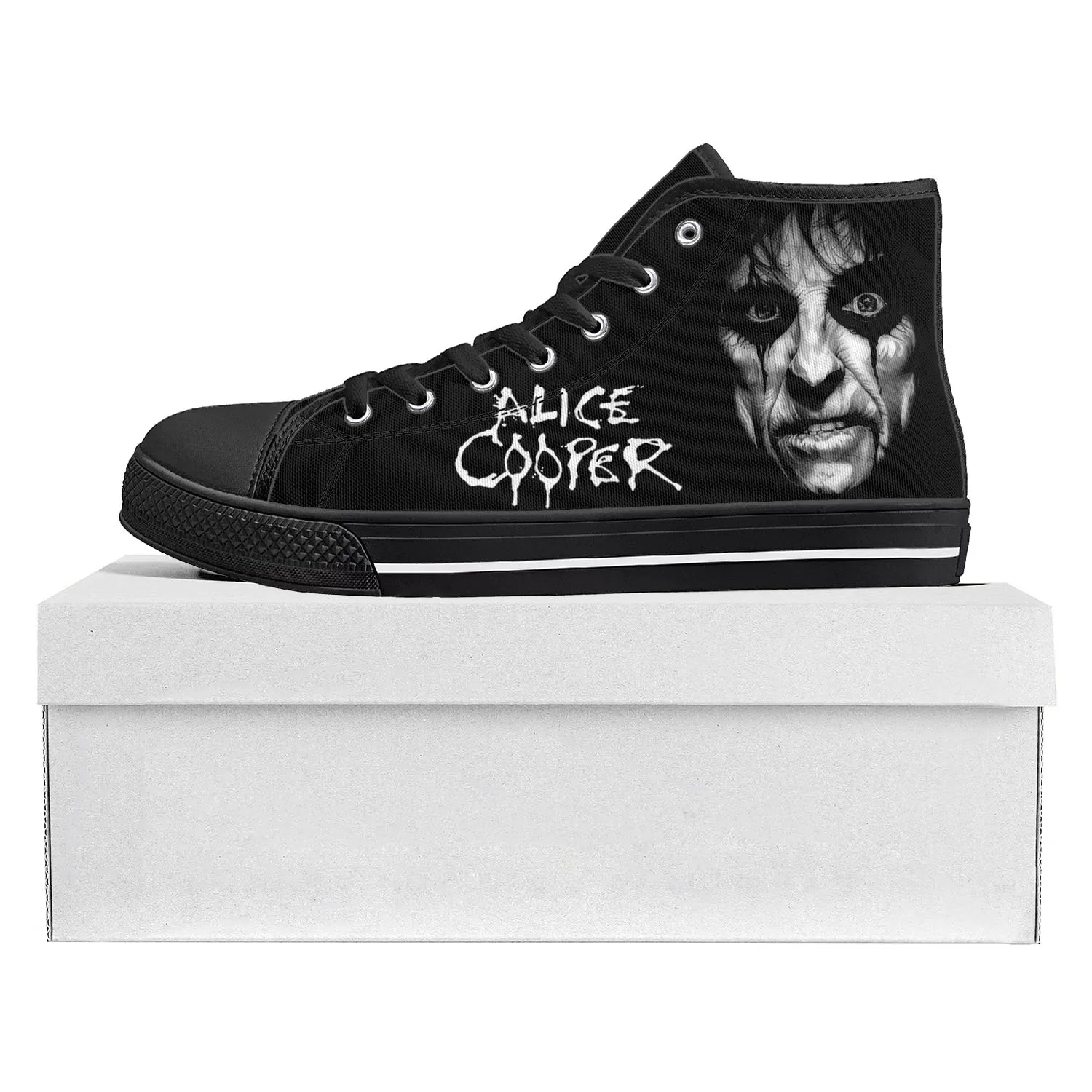 

Alice Cooper Rock Singer Pop High Top High Quality Sneakers Mens Womens Teenager Canvas Sneaker Casual Couple Shoes Custom Shoe