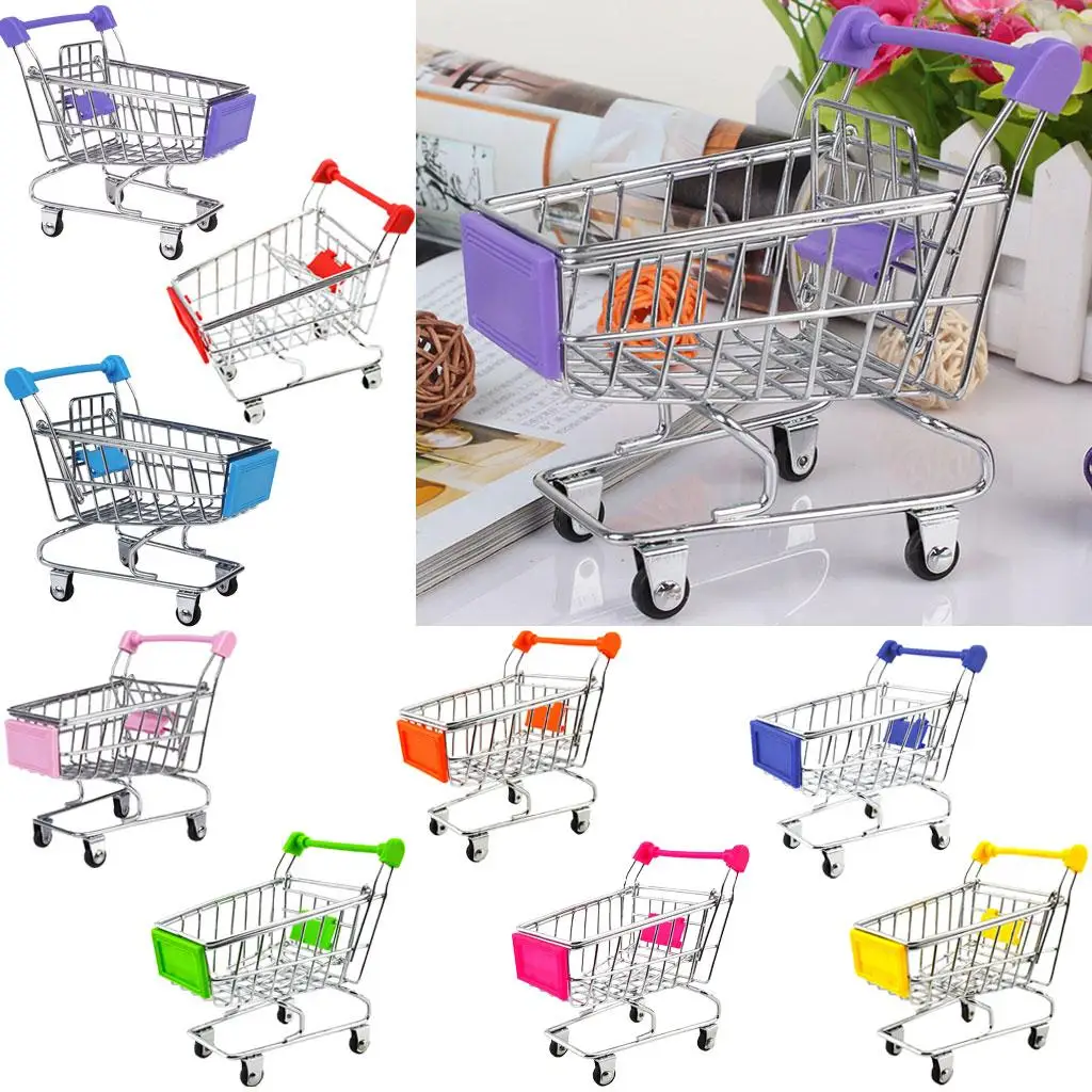 

Toy mini shopping trolley shop accessories children trolley shopping basket toy