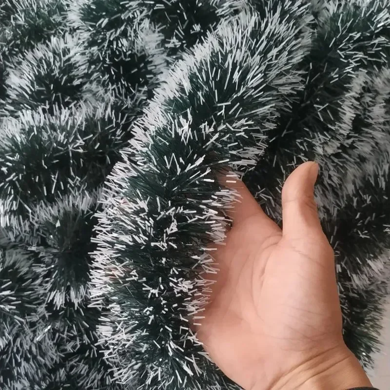 Оптовая продажа рождественская лента гирлянда ленты с мишурой зеленая трость