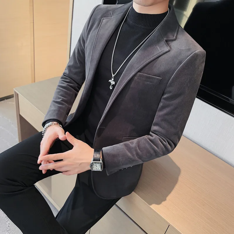 

Стильные мужские бархатные блейзеры Plyesxale, куртки, новинка 2023, роскошные блейзеры для мужчин, костюм, мужской блейзер, повседневный приталенный Q1637