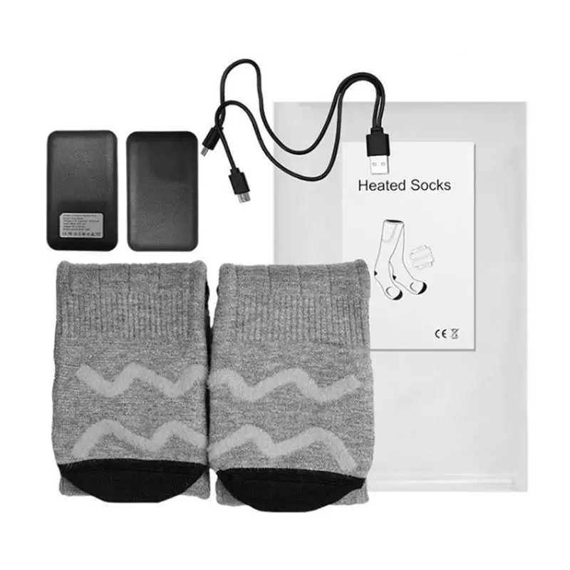 Женские уличные лыжные электрические носки с подогревом 2023 мАч перезаряжаемым