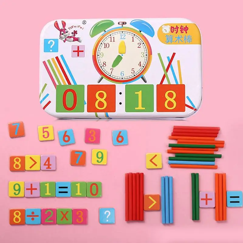 

Figure Blocks Counting Sticks Education Wooden Toys Building Intelligence Block Montessori Mathematical Wooden Box Children Gift