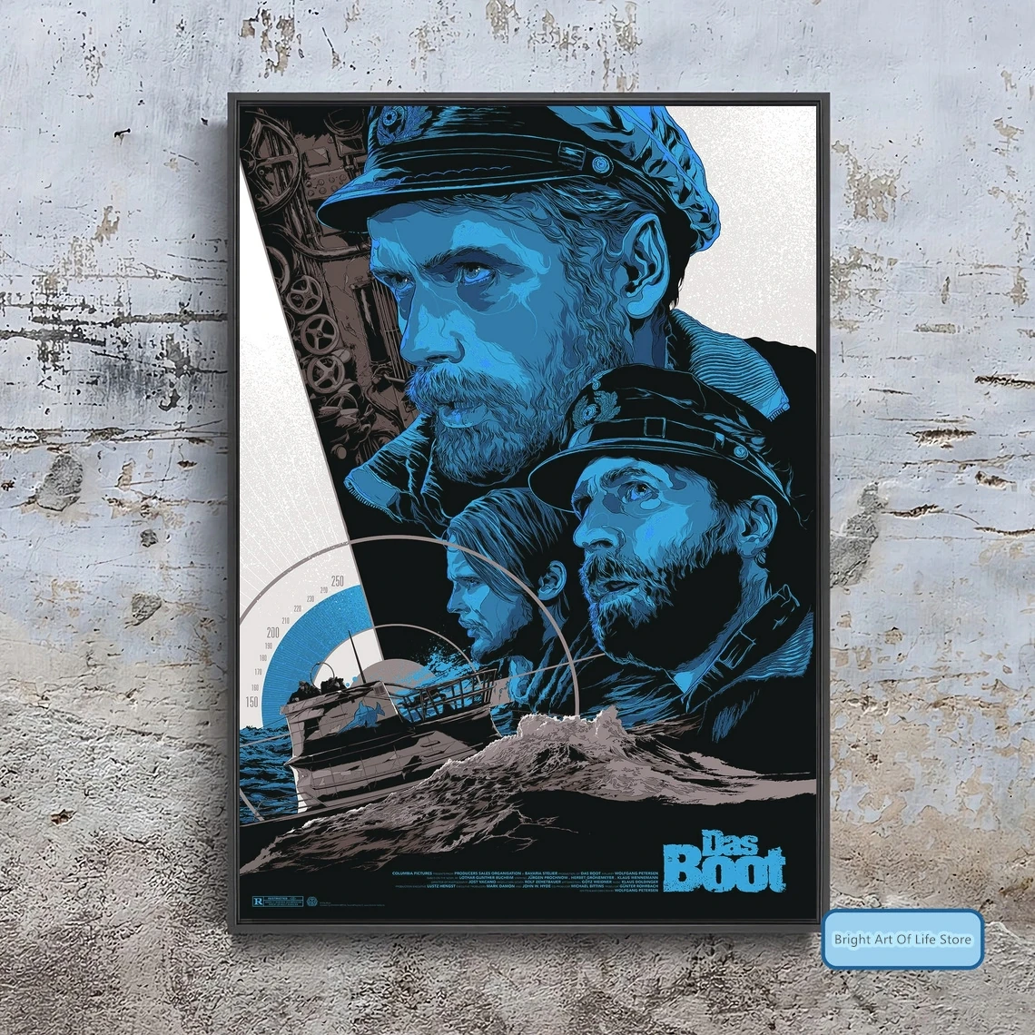 

Das Boot (1981) Movie Poster Cover Photo Canvas Print Wall Art Home Decor (Unframed)