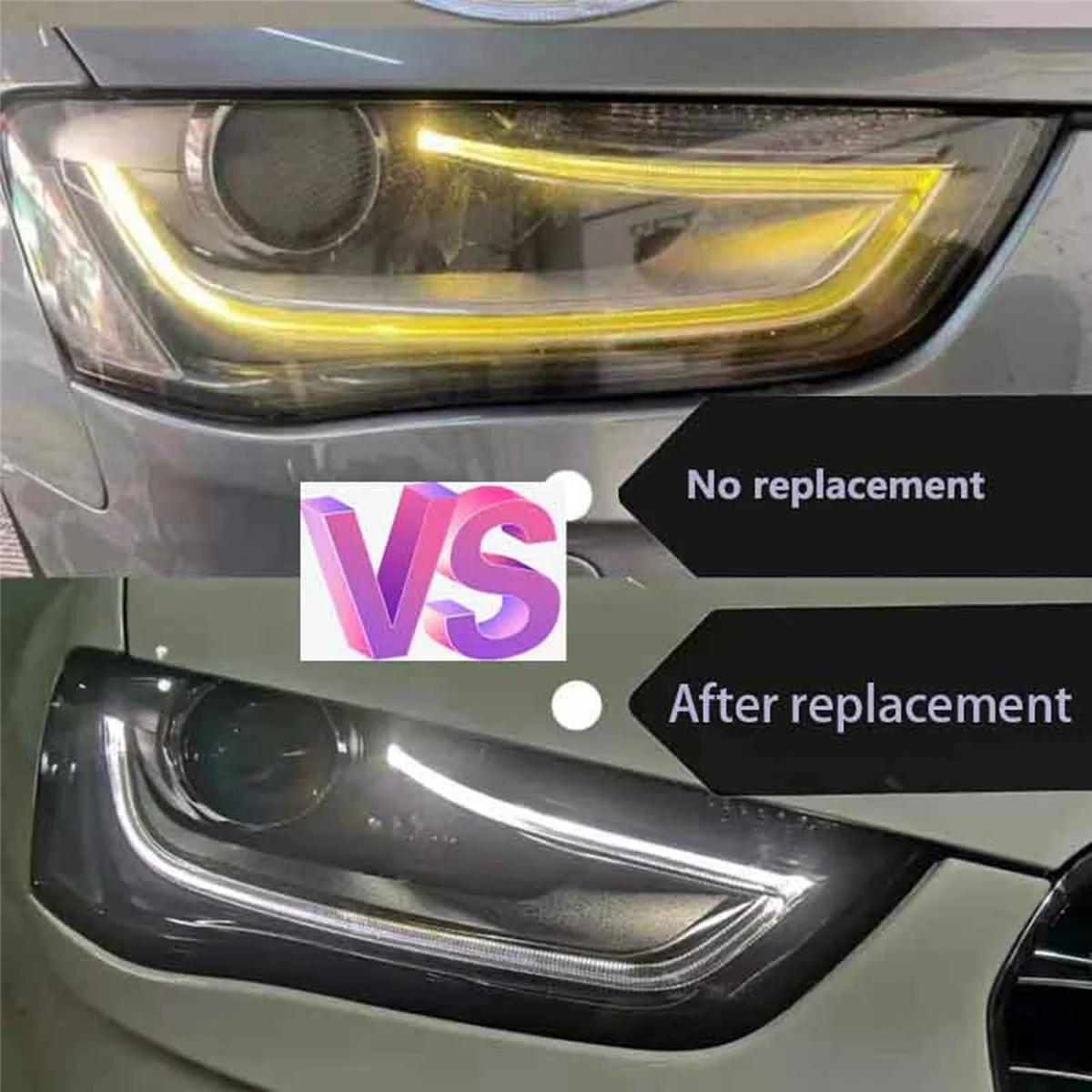 For Audi A4L B8 2013-2015 Car DRL Guide Plate Daytime Running Light Tube Car Daytime Running Light Strip