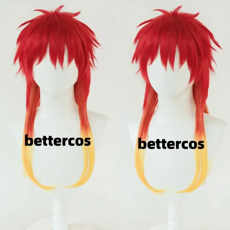 Chika Takiishi Косплей Парик Аниме WIND BREAKER Красный Градиент Желтые Волосы Термостойкое