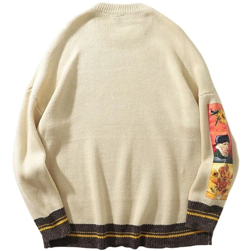 Autumn and Winter New Men Thickened Round Neck Sweater Couple Relaxed Retro Japanese Knitted Sugi Trendy Outerwear Pullover Sugi
