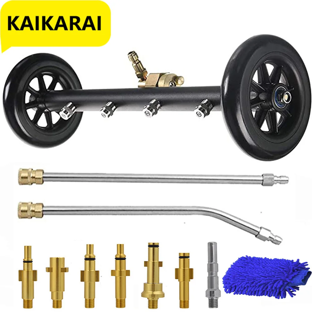 wash the bottom of the car Pressure Washer Cleaner  Power Washer Under Car Water Broom withWasher nozzles For karcher/Parkside