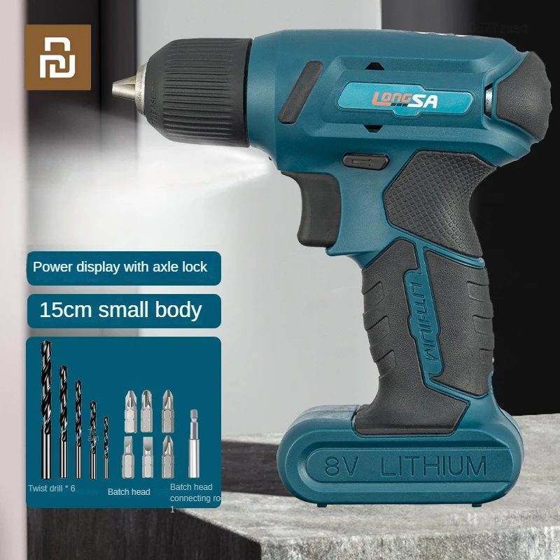 

Youpin Longsa Mini 8V Lithium Electric Drill Rechargeable Hand Drills Multi-function Household Electric Screwdriver Power Tools