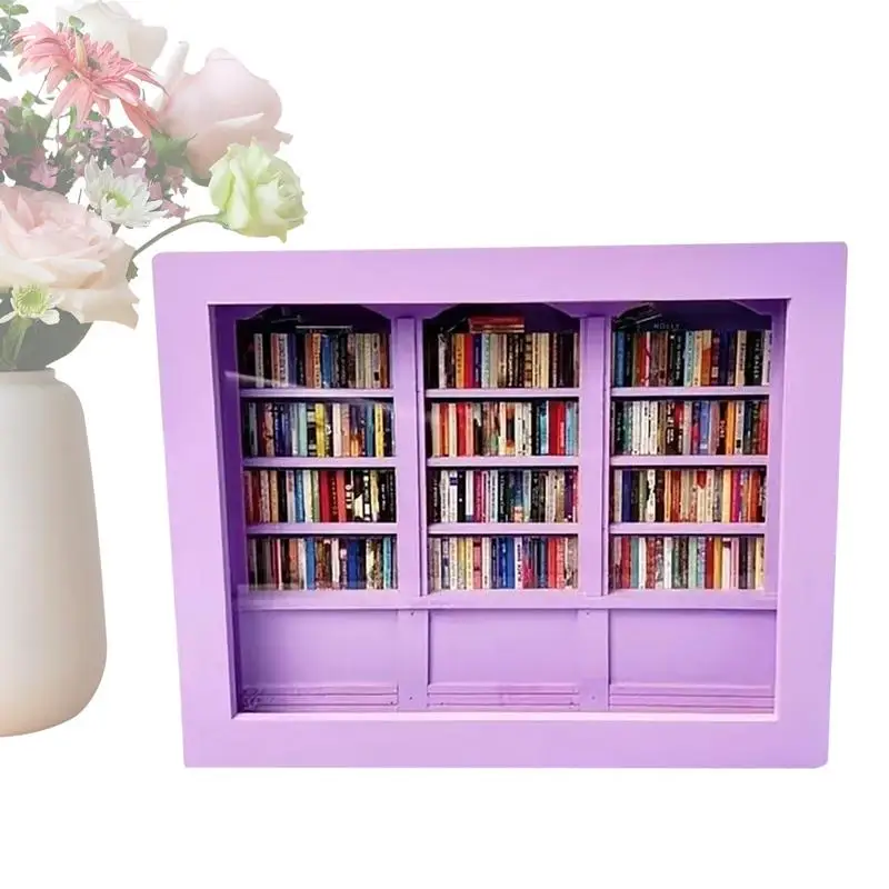 Маленькая книжная полка деревянный карманный книжный шкаф ручной работы