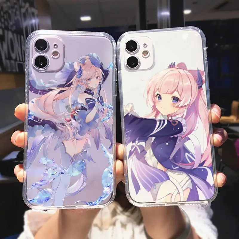 

Genshin Impact Sangonomiya Kokomi Phone Case For iPhone 11 12 Mini 13 Pro XS Max X 8 7 6s Plus 5 SE XR Transparent Shell