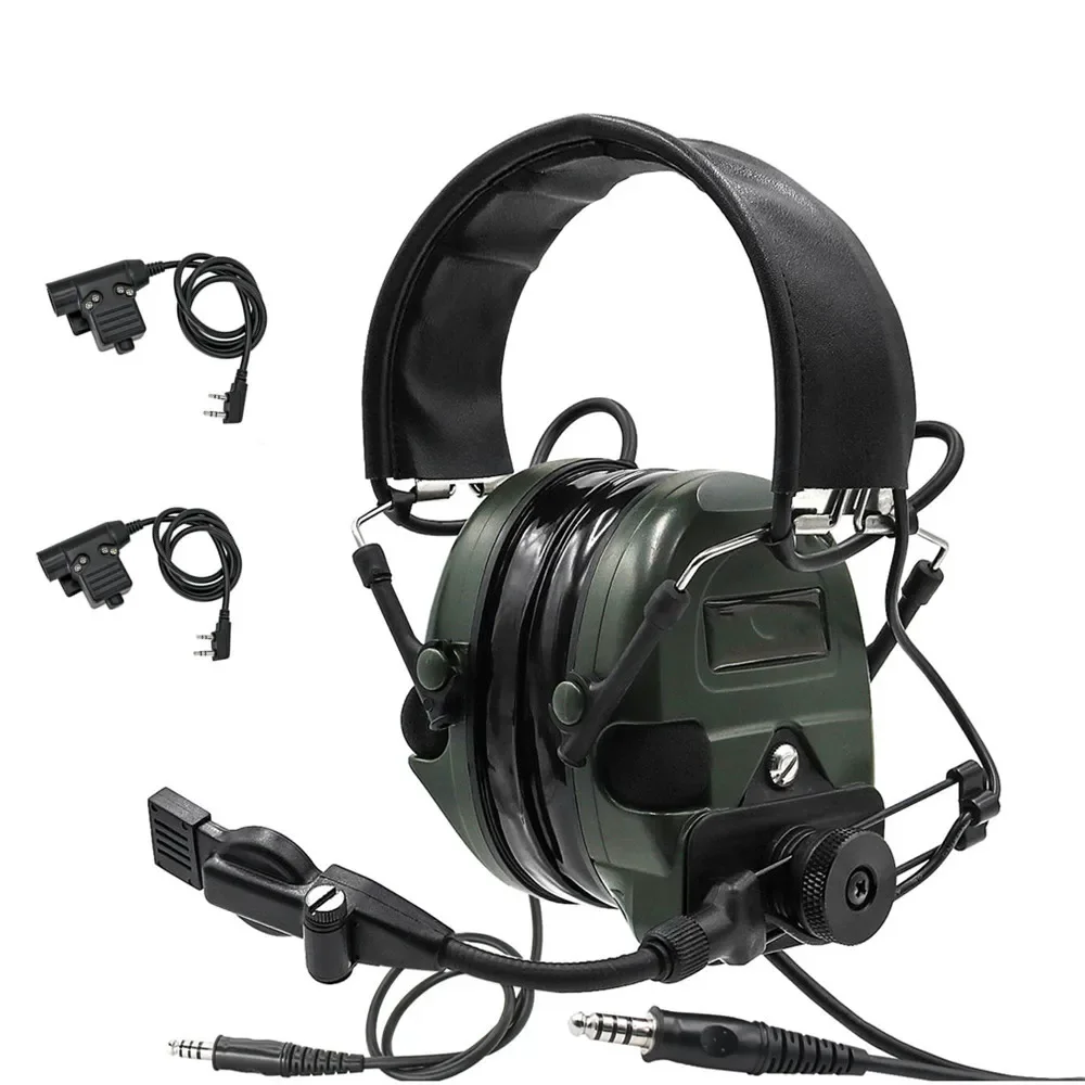 Фото Тактическая гарнитура для защиты слуха при стрельбе TCIHEADSET LIBERATOR II с шумоподавлением, адаптер для интеркома M87 №2