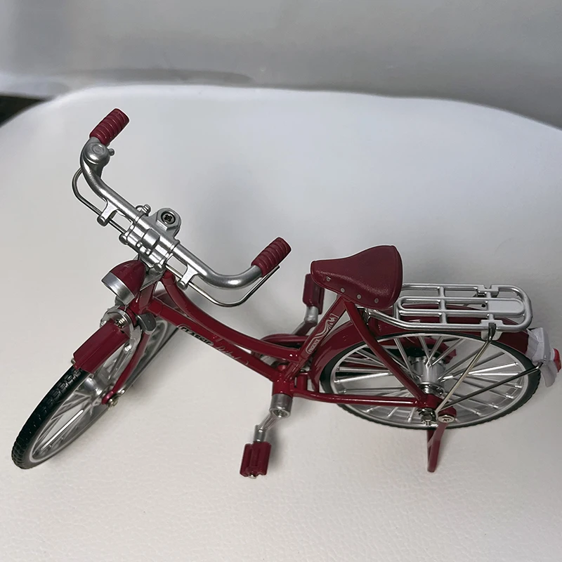 Ретро-стиль масштаб 1:10 розовая модель велосипеда игрушка из металлического