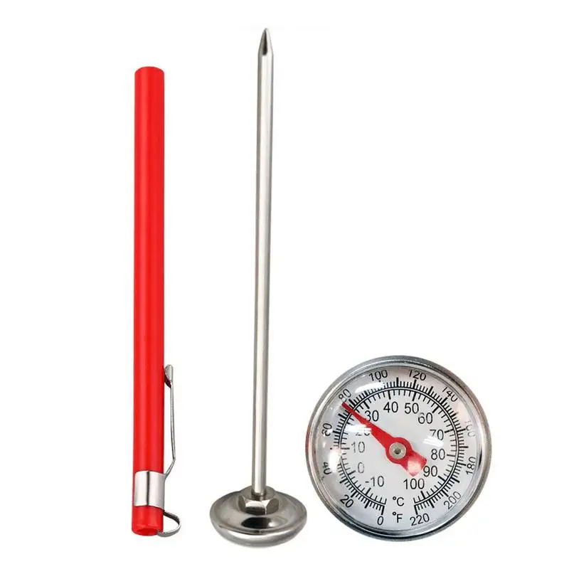 

0-100 Degrees Stainless Steel Soil Thermometer Stem Read Dial Display Celsius Range For Ground Compost Garden Supplies