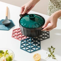 silicone placemats for table insulation mat coaster hexagon mats pad heat insulated bowl placemat home decor kitchen accessories