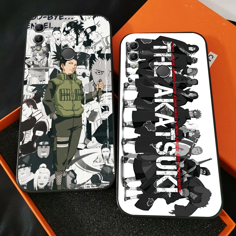

Naruto Anime Phone Case For Huawei Honor 7A 7X 8 8X 8C 9 V9 9A 9X 9 Lite 9X Lite Liquid Silicon Carcasa Funda Back Black