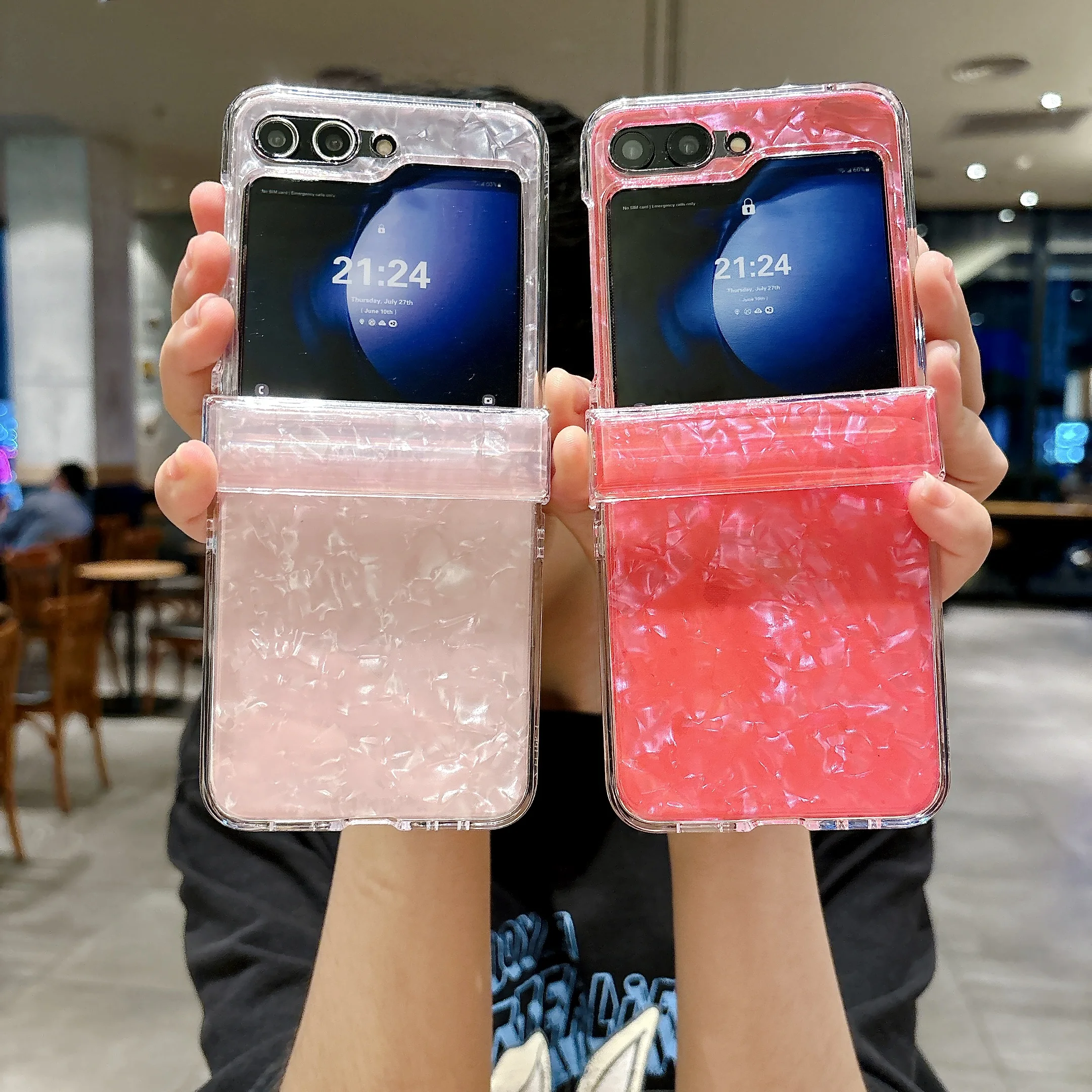 Asdipsa 3 в 1 тонкий твердый пластиковый чехол-рамка для Samsung Galaxy Z Flip 6 5 4 ZFlip6 глянцевый