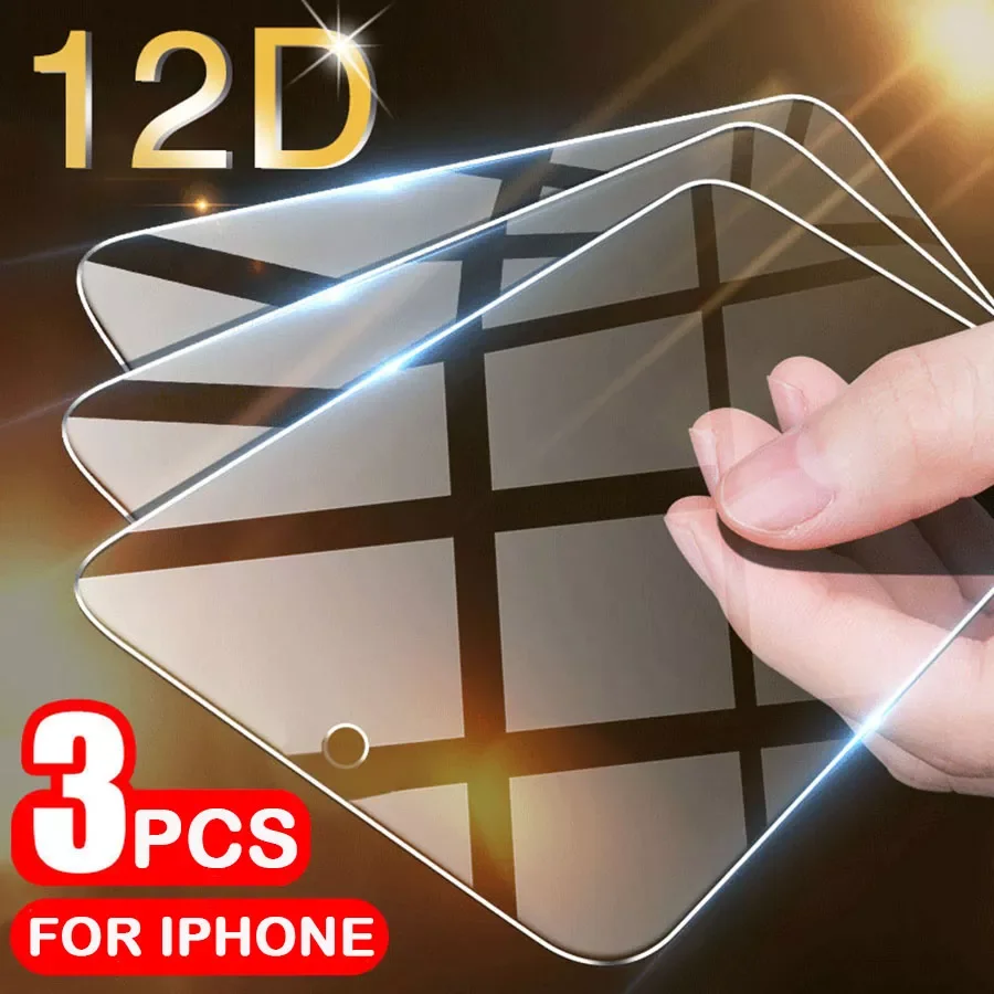 

Закаленное защитное стекло для iPhone 13, 12, 11 Pro, XS Max, X, XR, 3 шт.