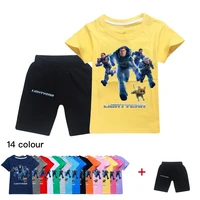 2022 disney buzz lightyear baby boygirl t shirt shorts summer clothing cartoon sportswear kids clothing set