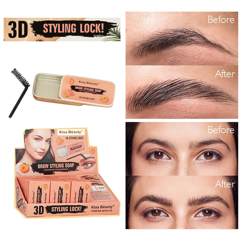 

New 1 Pcs Wild Eyebrow Styling Soap Enhancers Eyebrow Waterproof Long-lasting Transparent Eyebrow Shaping Gel Eyebrow Tattoo Wax
