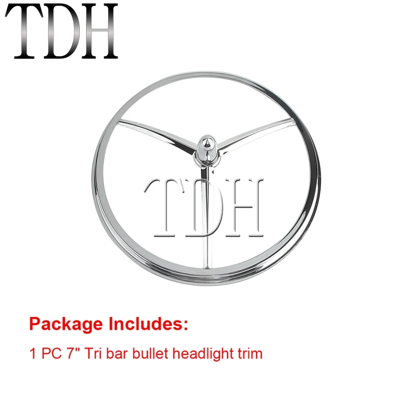 

7-дюймовая трехбарная пуля, накладка на фару, обод, аксессуары, мото для Harley Touring Road King Street Glide Lucas, индивидуальный Chopper Bobber