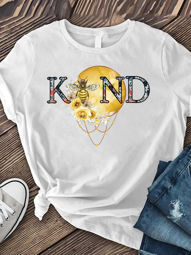 

Bee Sweet Lovely Style 90s Graphic Tee Print T Short Sleeve Clothes Ladies Fashion Women's Clothing Female Summer T-shirts