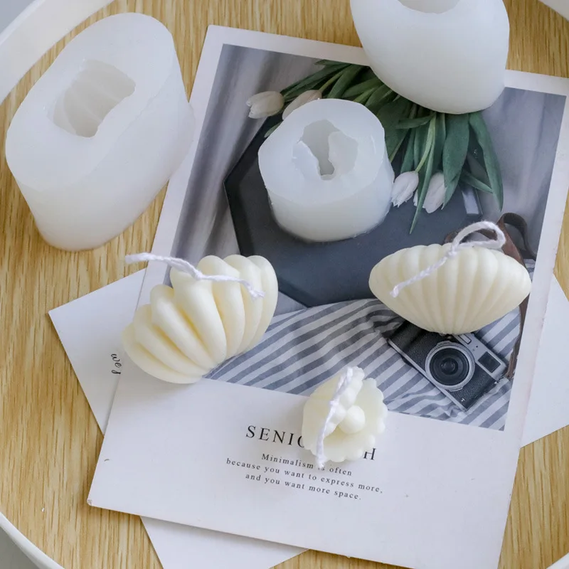 

Three-dimensional Marine Pearl Shell Aromatherapy Candle DIY Decorative Candle ornaments Handmade soap silicone mold
