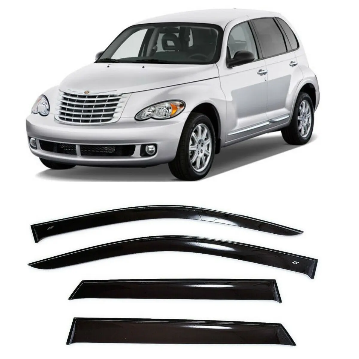 Дефлекторы окон Cobra Tuning C50100 на авто Крайслер ПТ Крузер Универсал 2000-2010 4 шт./комп.