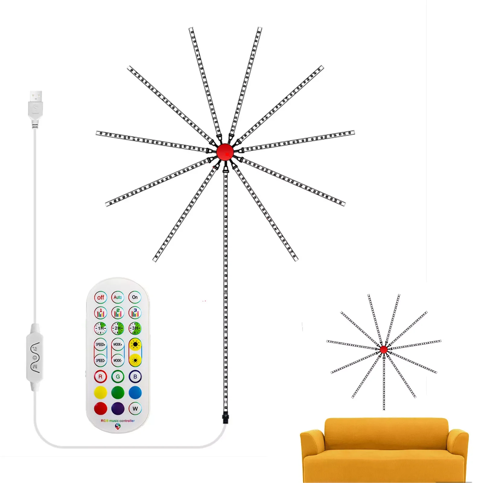 LED Strip Lights Fairy Wall Sconces Smart APP And Remote Control Music Sync Led Lights For Bedroom Room Ceiling Party Home