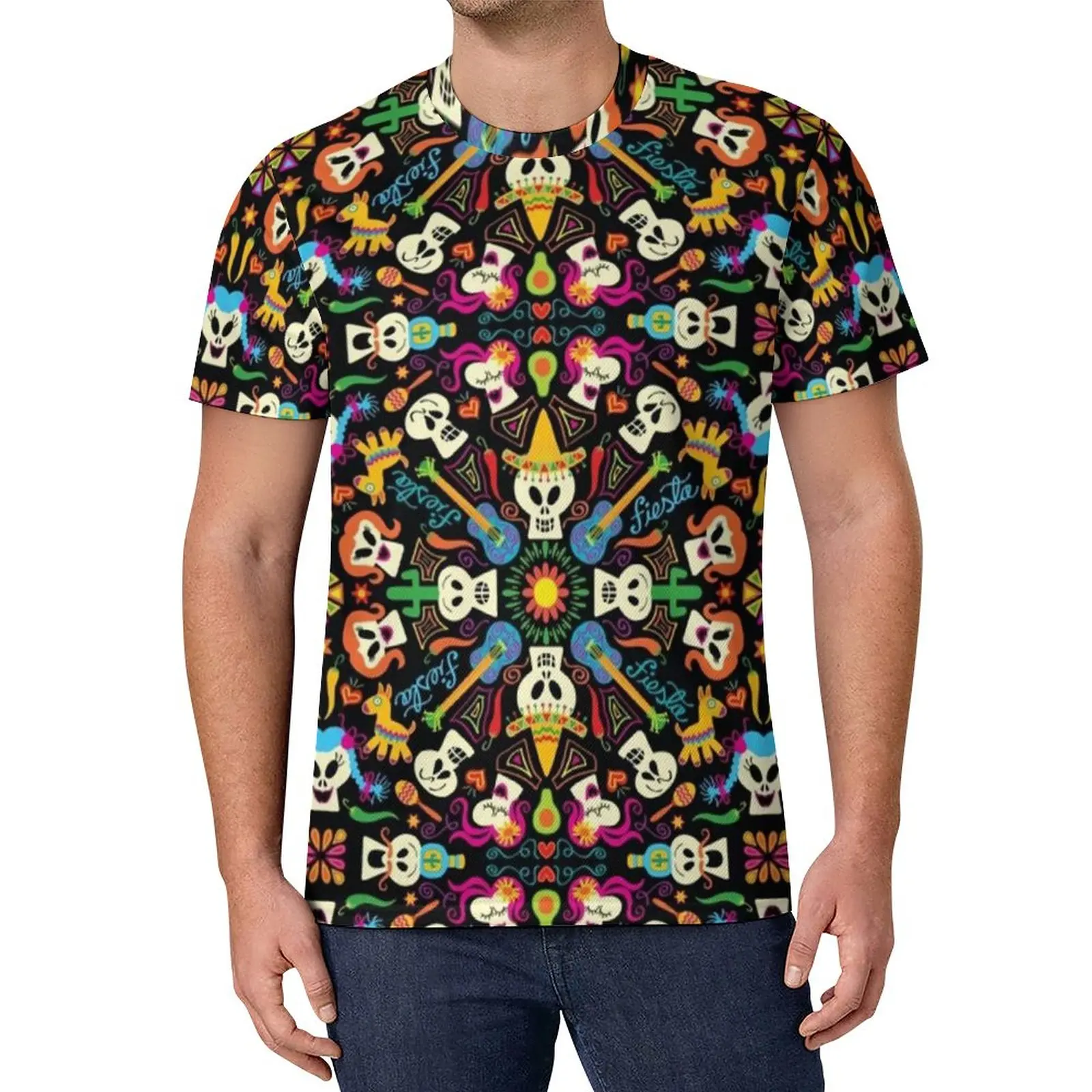 

Happy Halloween T Shirt Joyful Mexican Skeletons Vintage T-Shirts Summer Graphic Tee Shirt Streetwear Tops Gift