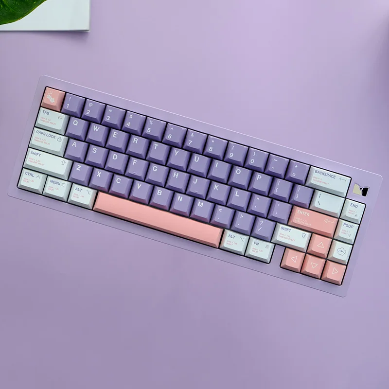 

GMK 129 Keys Violet Theme PBT Keycap DYE-SUB Cherry Profile Keycap For Cherry Mx switch 60% 80% 100% layout mechanical keyboard