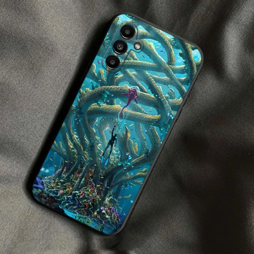 Игровой чехол для телефона Subnautica Samsung Galaxy A13 A21s A22 A31 A32 A52 A53 A71 A80 A91 мягкий черный