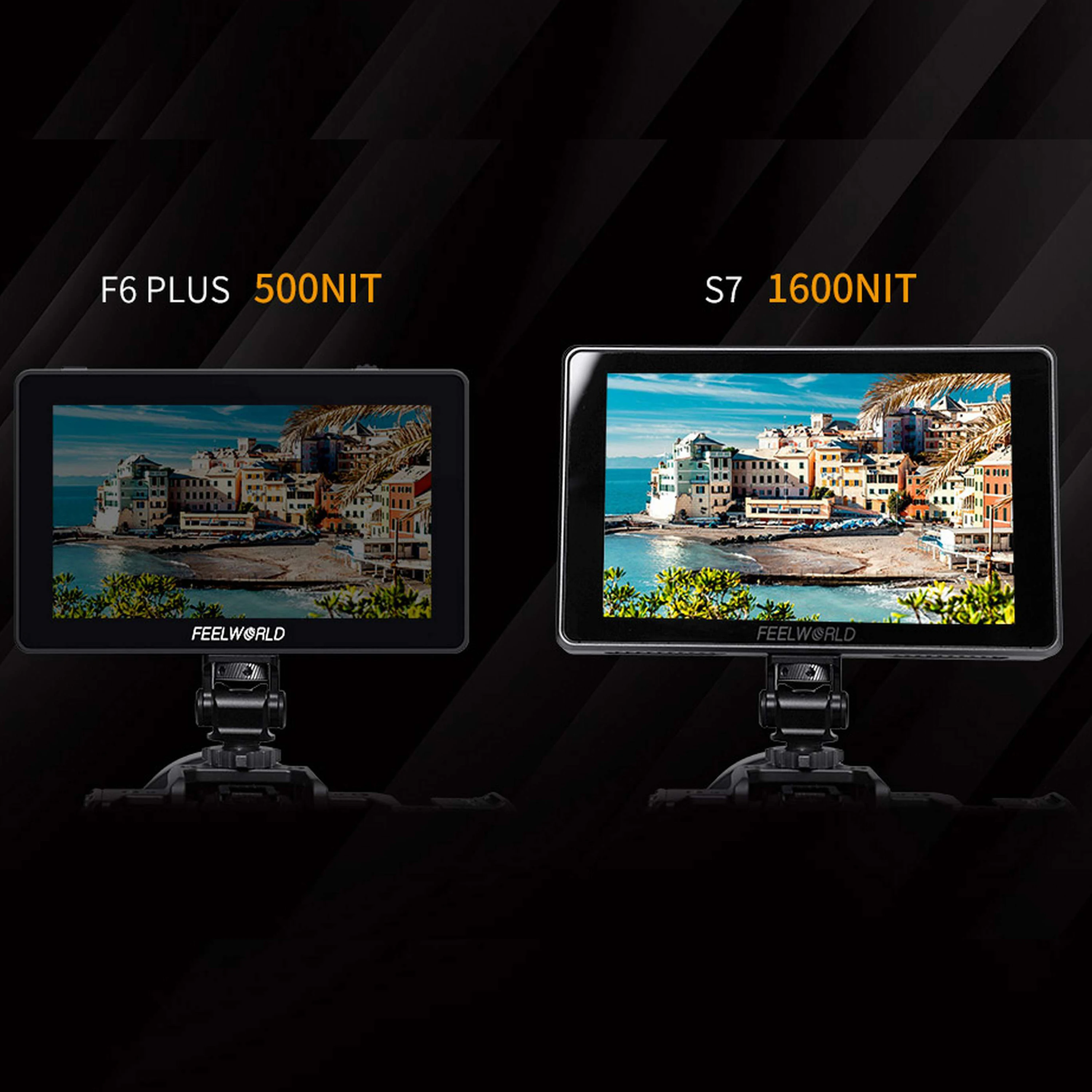 Фото FEELWORLD S7 Монитор камеры 7-дюймовый сенсорный экран 1600 нит 12G-SDI HDMI Яркий полевой монитор OEM Прямая продажа с фабрики №5